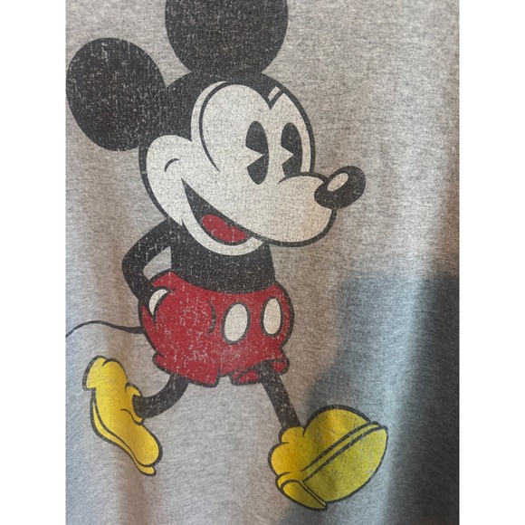 Disney Store Mickey Mouse Graphic Sweatshirt Gray Crewneck Pullover Size Small - Picture 2 of 6